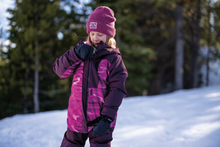 Load image into Gallery viewer, Columbia Kids Whirlibird Cuffed Beanie Hat (Pink Ice/Black Marled/Mountains)
