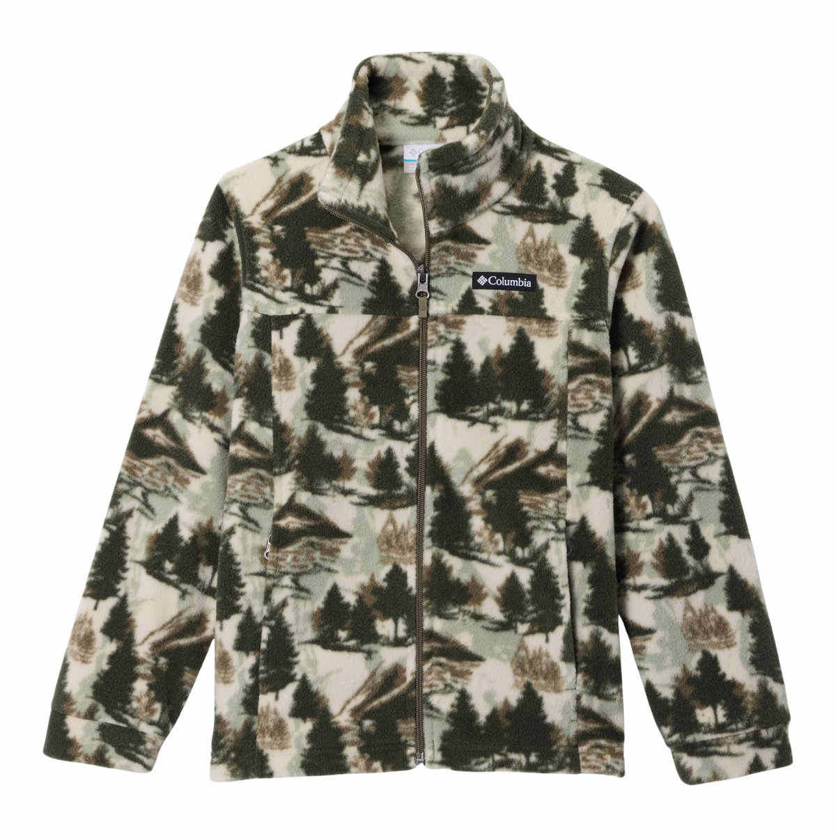 Columbia Kids Zing III Full Zip Fleece Jacket Stone Green Frost Day 396 1618261