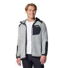 Load image into Gallery viewer, Columbia Men&#39;s Arctic Crest Technical Hooded Full Zip Fleece (White/Black)
