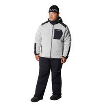 Load image into Gallery viewer, Columbia Men&#39;s Arctic Crest Technical Hooded Full Zip Fleece (White/Black)
