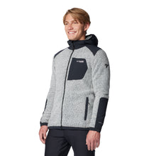 Load image into Gallery viewer, Columbia Men&#39;s Arctic Crest Technical Hooded Full Zip Fleece (White/Black)
