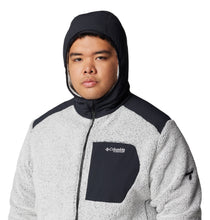 Load image into Gallery viewer, Columbia Men&#39;s Arctic Crest Technical Hooded Full Zip Fleece (White/Black)
