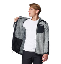 Load image into Gallery viewer, Columbia Men&#39;s Arctic Crest Technical Hooded Full Zip Fleece (White/Black)
