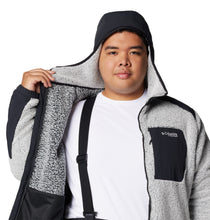 Load image into Gallery viewer, Columbia Men&#39;s Arctic Crest Technical Hooded Full Zip Fleece (White/Black)
