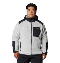 Load image into Gallery viewer, Columbia Men&#39;s Arctic Crest Technical Hooded Full Zip Fleece (White/Black)
