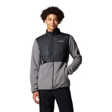 Load image into Gallery viewer, Columbia Men&#39;s Basin Butte II Hybrid Full Zip Fleece (City Grey/Black)
