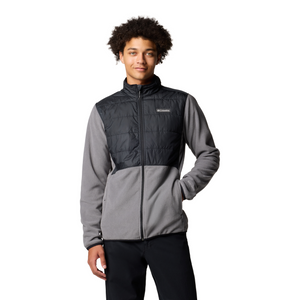 Columbia Men's Basin Butte II Hybrid Full Zip Fleece (City Grey/Black)
