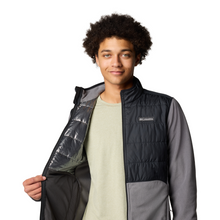 Load image into Gallery viewer, Columbia Men&#39;s Basin Butte II Hybrid Full Zip Fleece (City Grey/Black)
