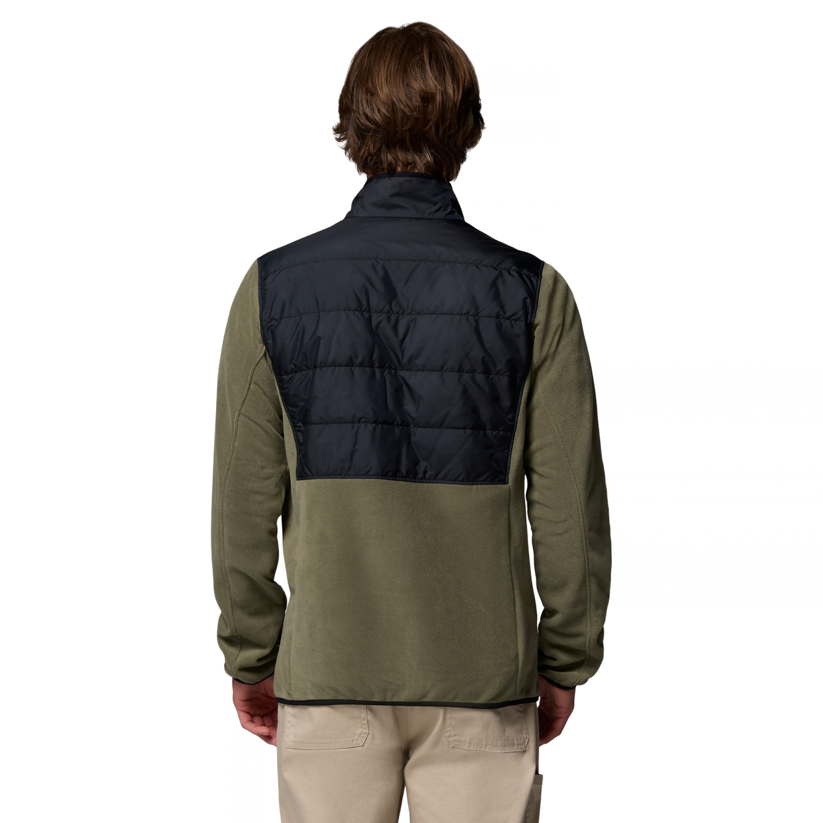 Columbia Men's Basin Butte II Hybrid Full Zip Fleece (Stone Green/Black)