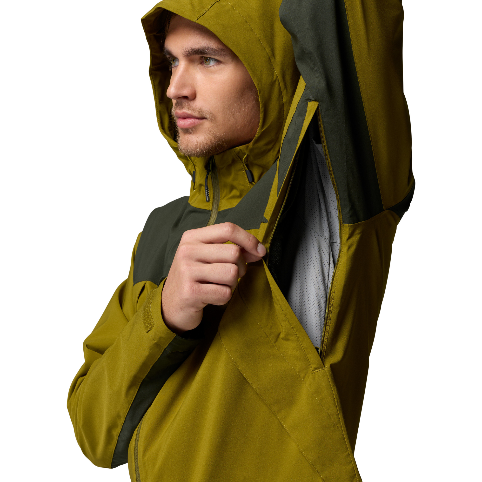 Columbia Men's Boulder Falls Waterproof Jacket (Mossy Green/Greenscape)