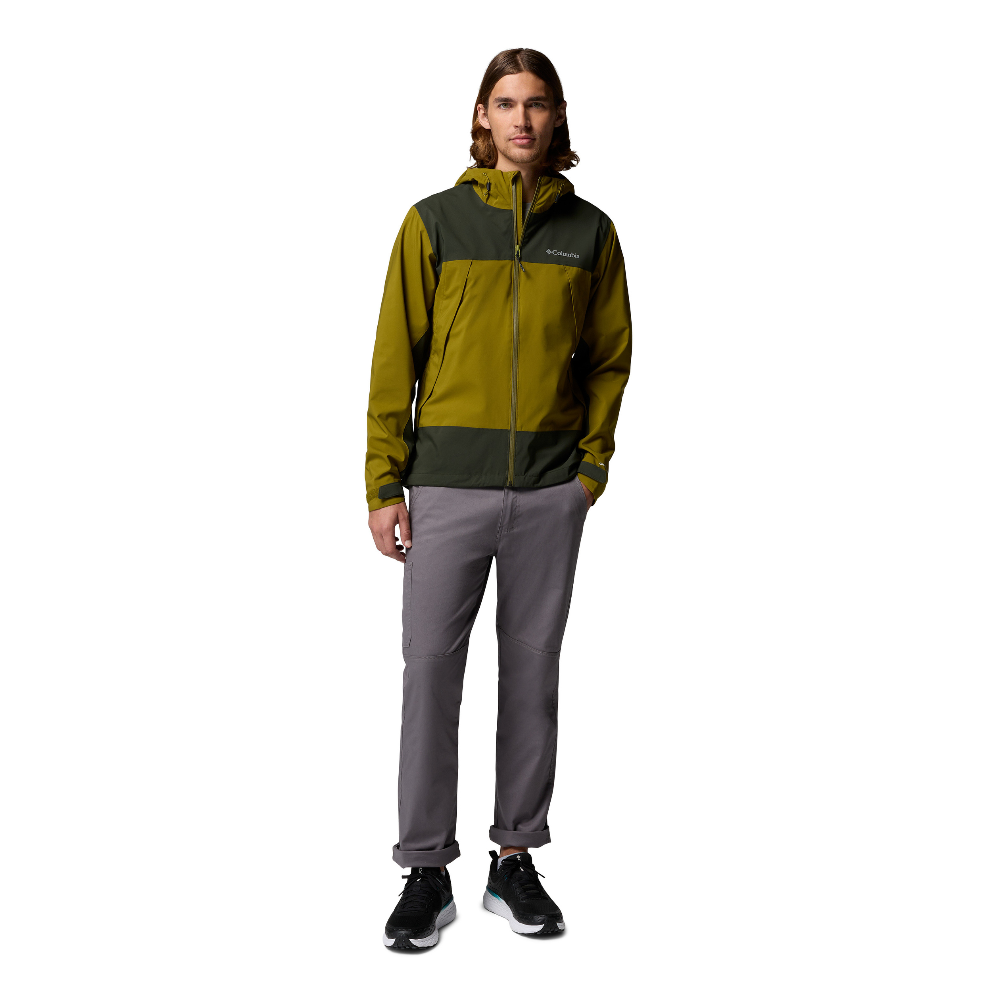 Columbia Men's Boulder Falls Waterproof Jacket (Mossy Green/Greenscape)