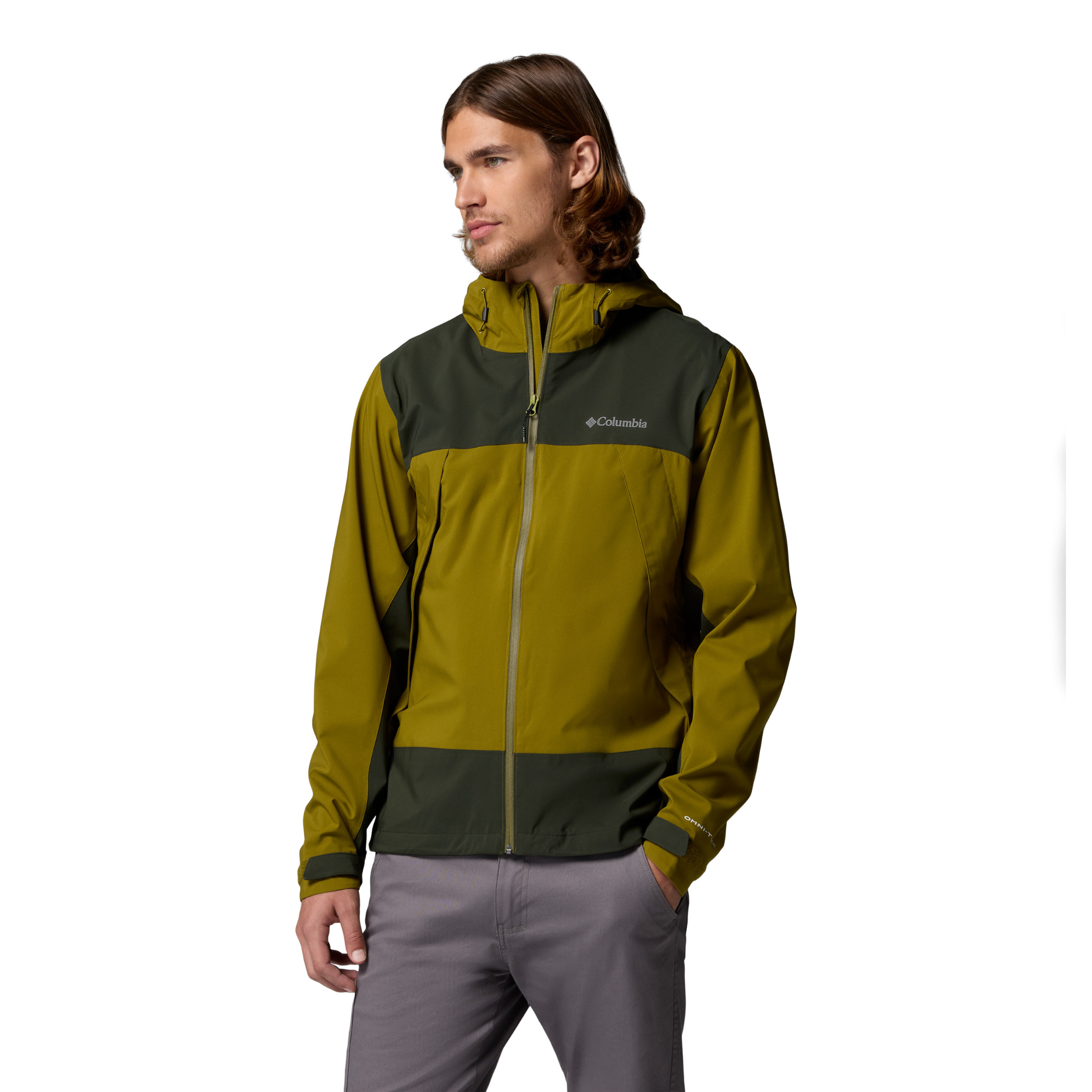 Columbia Men's Boulder Falls Waterproof Jacket (Mossy Green/Greenscape)