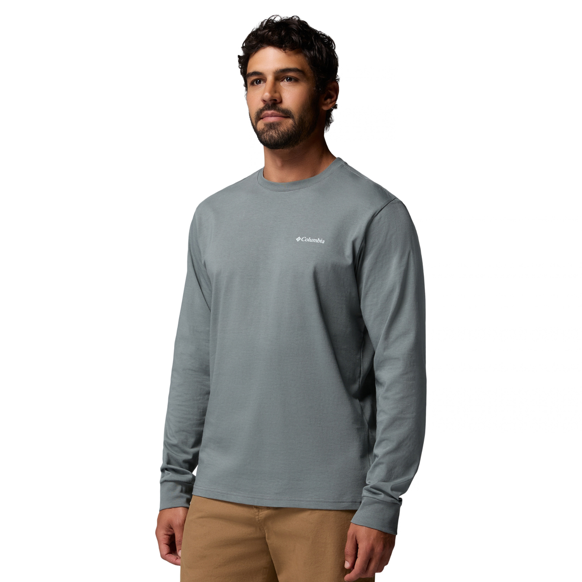 Columbia Men's CSC Graphic 100% Organic Cotton Long Sleeve Tee Sedona Sage Textured Scene 342 2174131