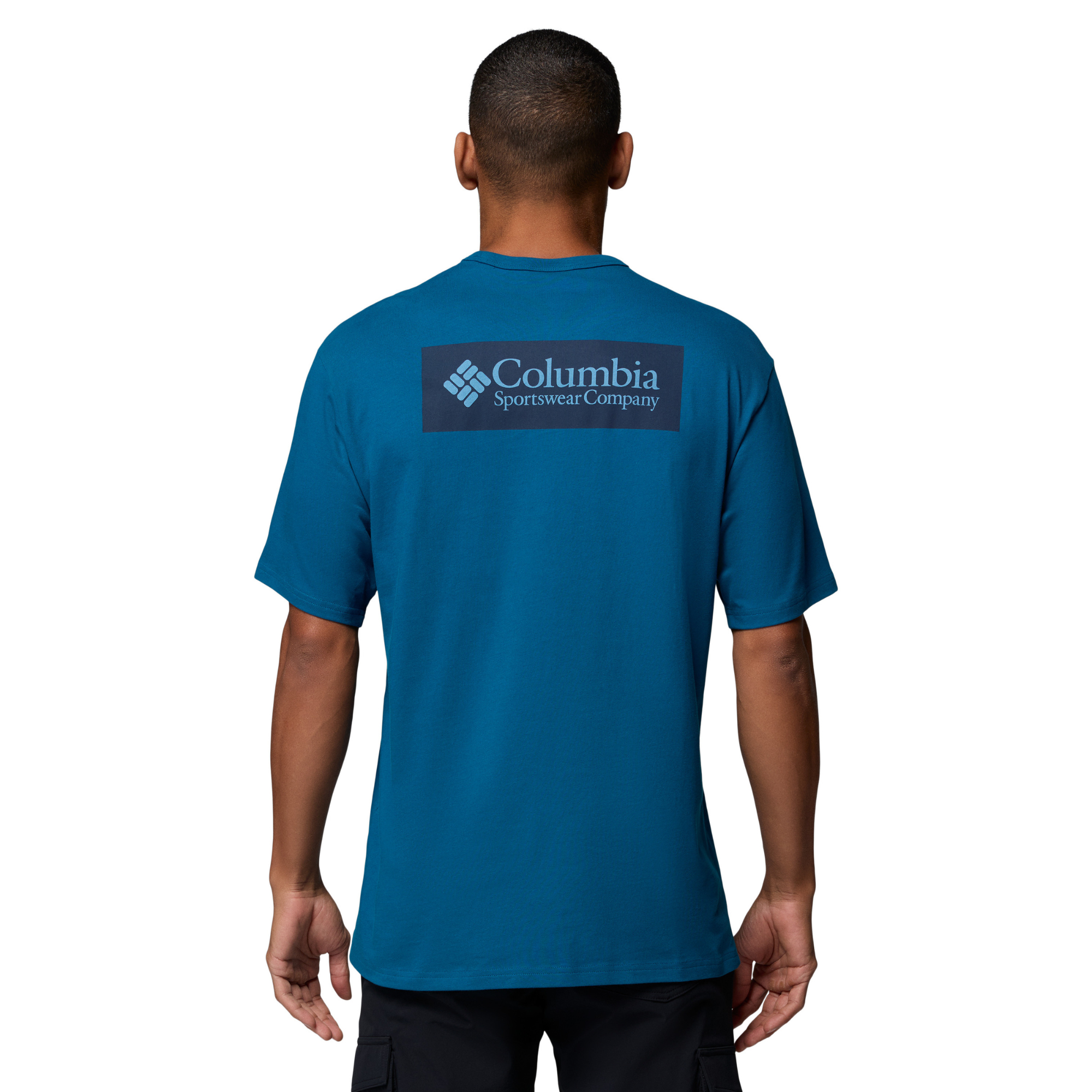 Columbia Men's CSC Heavyweight Back Graphic Short Sleeve Tee Phoenix Blue CSC Box Logo 442 2155041