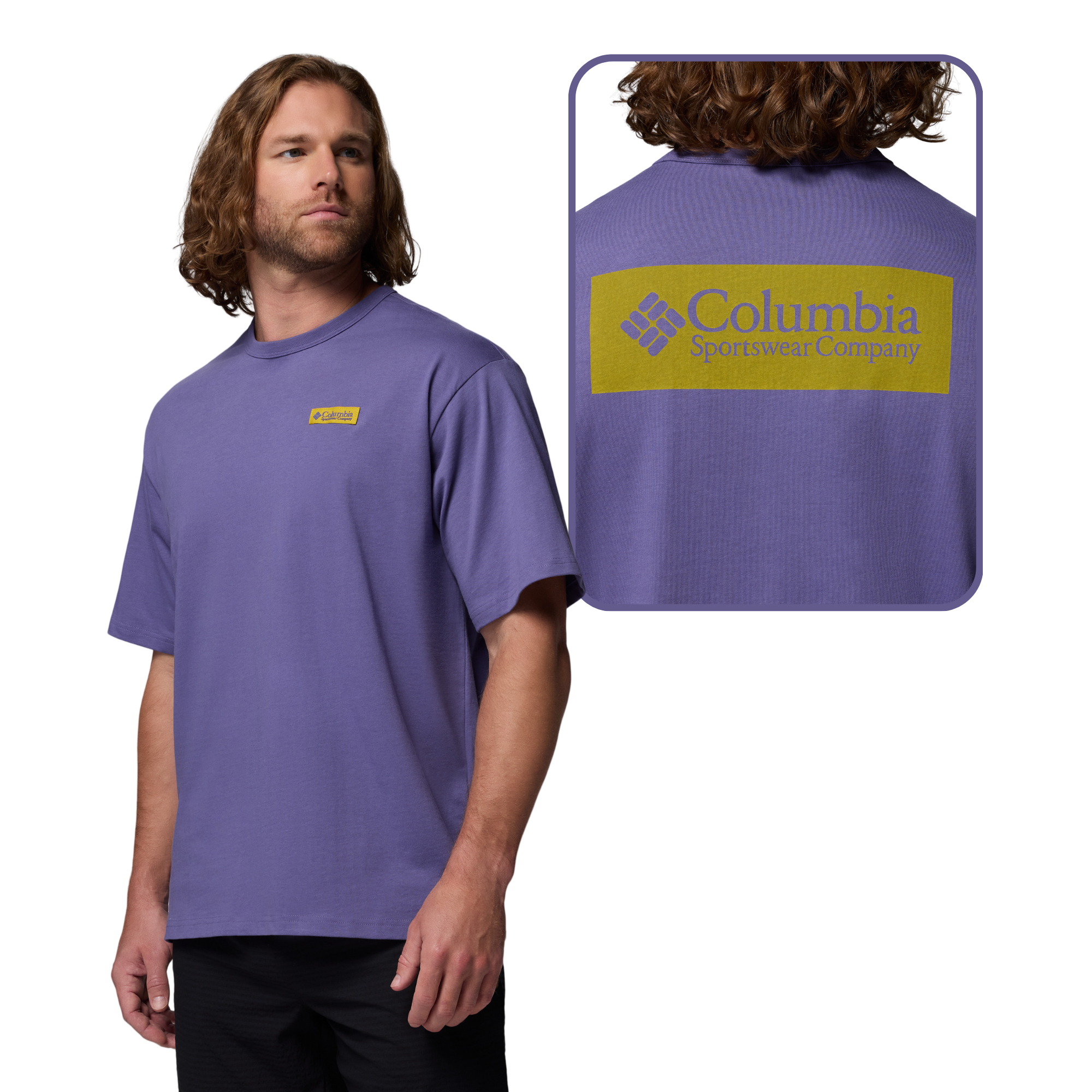 Columbia Men's CSC Heavyweight Iconic Short Sleeve Tee (Stormwatch/CSC Box Logo)