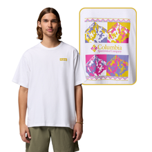 Load image into Gallery viewer, Columbia Men's CSC Heavyweight Iconic Short Sleeve Tee (White/Repeated Peaks)

