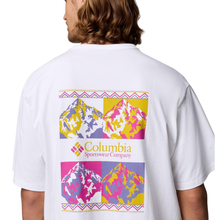 Load image into Gallery viewer, Columbia Men's CSC Heavyweight Iconic Short Sleeve Tee (White/Repeated Peaks)
