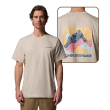Load image into Gallery viewer, Columbia Men's CSC Outdoor Back Graphic Organic Cotton Tee (Dark Stone/Sunscape)
