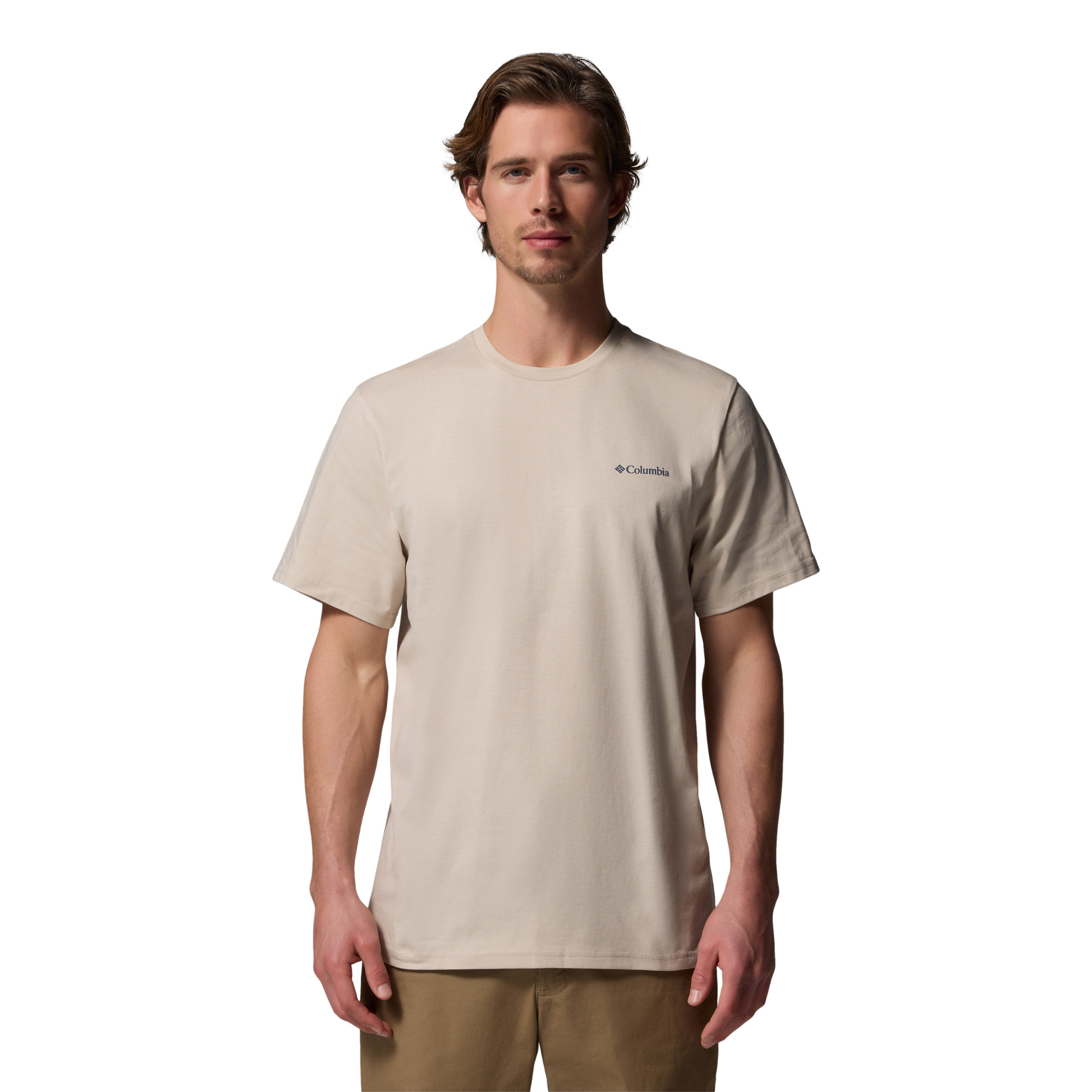 Columbia Men's CSC Outdoor Back Graphic Organic Cotton Tee (Dark Stone/Sunscape)