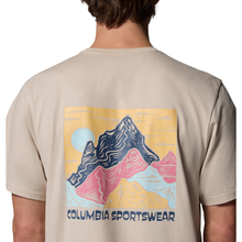 Load image into Gallery viewer, Columbia Men's CSC Outdoor Back Graphic Organic Cotton Tee (Dark Stone/Sunscape)
