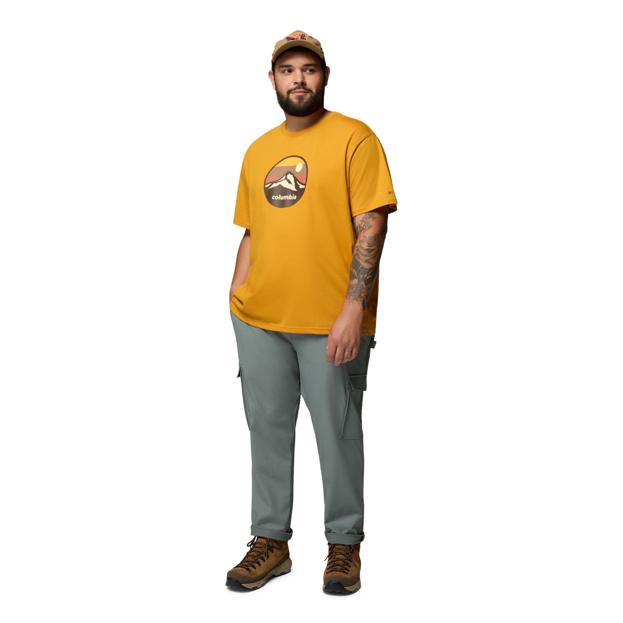 Columbia Men's CSC Seasonal Graphic 100% Cotton Short Sleeve Tee Squash Retro Scoped 735 2155031