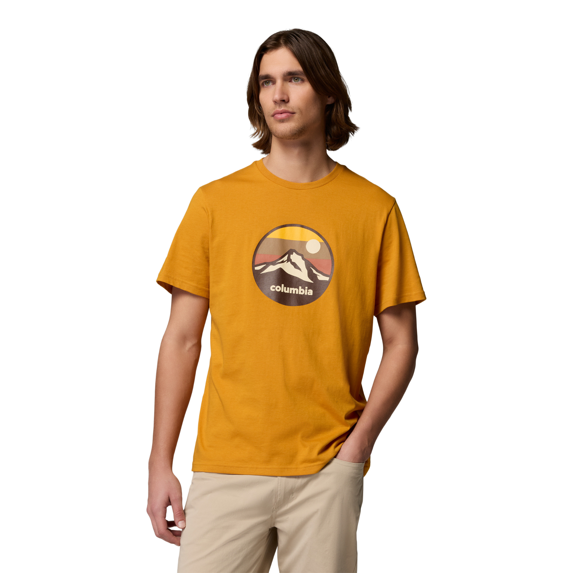 Columbia Men's CSC Seasonal Graphic 100% Cotton Short Sleeve Tee Squash Retro Scoped 735 2155031