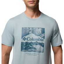 Load image into Gallery viewer, Columbia Men&#39;s CSC Seasonal Logo Organic Cotton Short Sleeve Tee (Crushed Blue/Waterscape)
