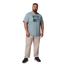 Load image into Gallery viewer, Columbia Men&#39;s CSC Seasonal Logo Organic Cotton Short Sleeve Tee (Crushed Blue/Waterscape)

