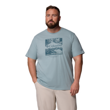Load image into Gallery viewer, Columbia Men&#39;s CSC Seasonal Logo Organic Cotton Short Sleeve Tee (Crushed Blue/Waterscape)
