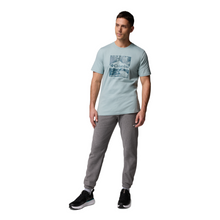Load image into Gallery viewer, Columbia Men&#39;s CSC Seasonal Logo Organic Cotton Short Sleeve Tee (Crushed Blue/Waterscape)
