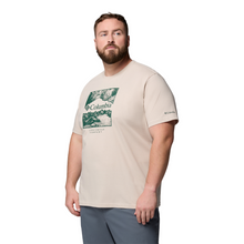 Load image into Gallery viewer, Columbia Men&#39;s CSC Seasonal Logo Organic Cotton Short Sleeve Tee (Dark Stone/Waterscape)
