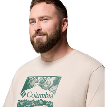 Load image into Gallery viewer, Columbia Men&#39;s CSC Seasonal Logo Organic Cotton Short Sleeve Tee (Dark Stone/Waterscape)
