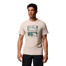 Load image into Gallery viewer, Columbia Men&#39;s CSC Seasonal Logo Organic Cotton Short Sleeve Tee (Dark Stone/Waterscape)
