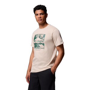 Columbia Men's CSC Seasonal Logo Organic Cotton Short Sleeve Tee (Dark Stone/Waterscape)
