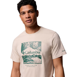 Columbia Men's CSC Seasonal Logo Organic Cotton Short Sleeve Tee (Dark Stone/Waterscape)