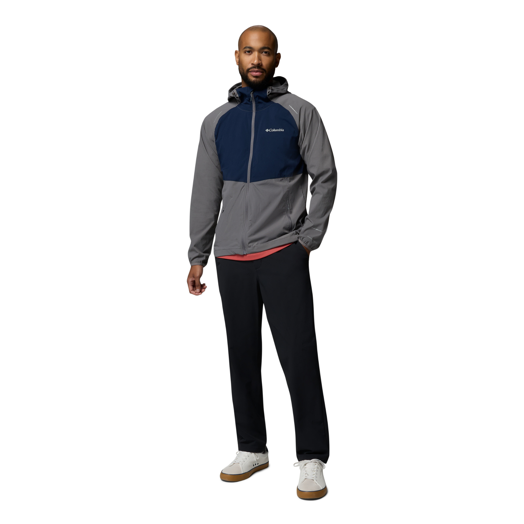 Columbia Men's Columbia Tech II Wind Softshell Jacket (City Grey/Collegiate Navy)