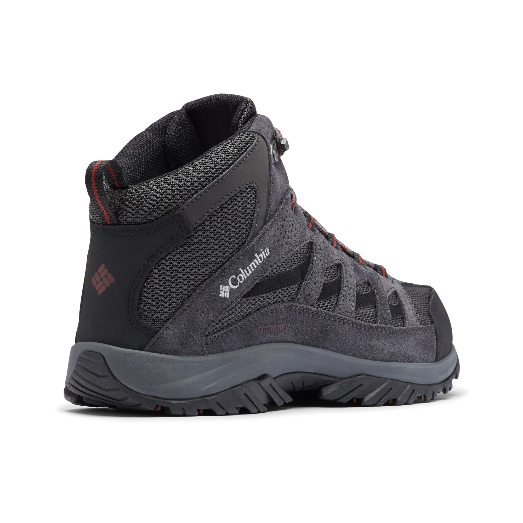 Columbia Men's Crestwood Waterproof Mid Trail Boots (Dark Grey/Deep Rust)