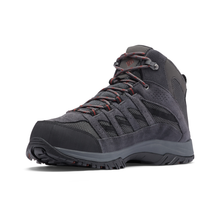 Load image into Gallery viewer, Columbia Men's Crestwood Waterproof Mid Trail Boots (Dark Grey/Deep Rust)
