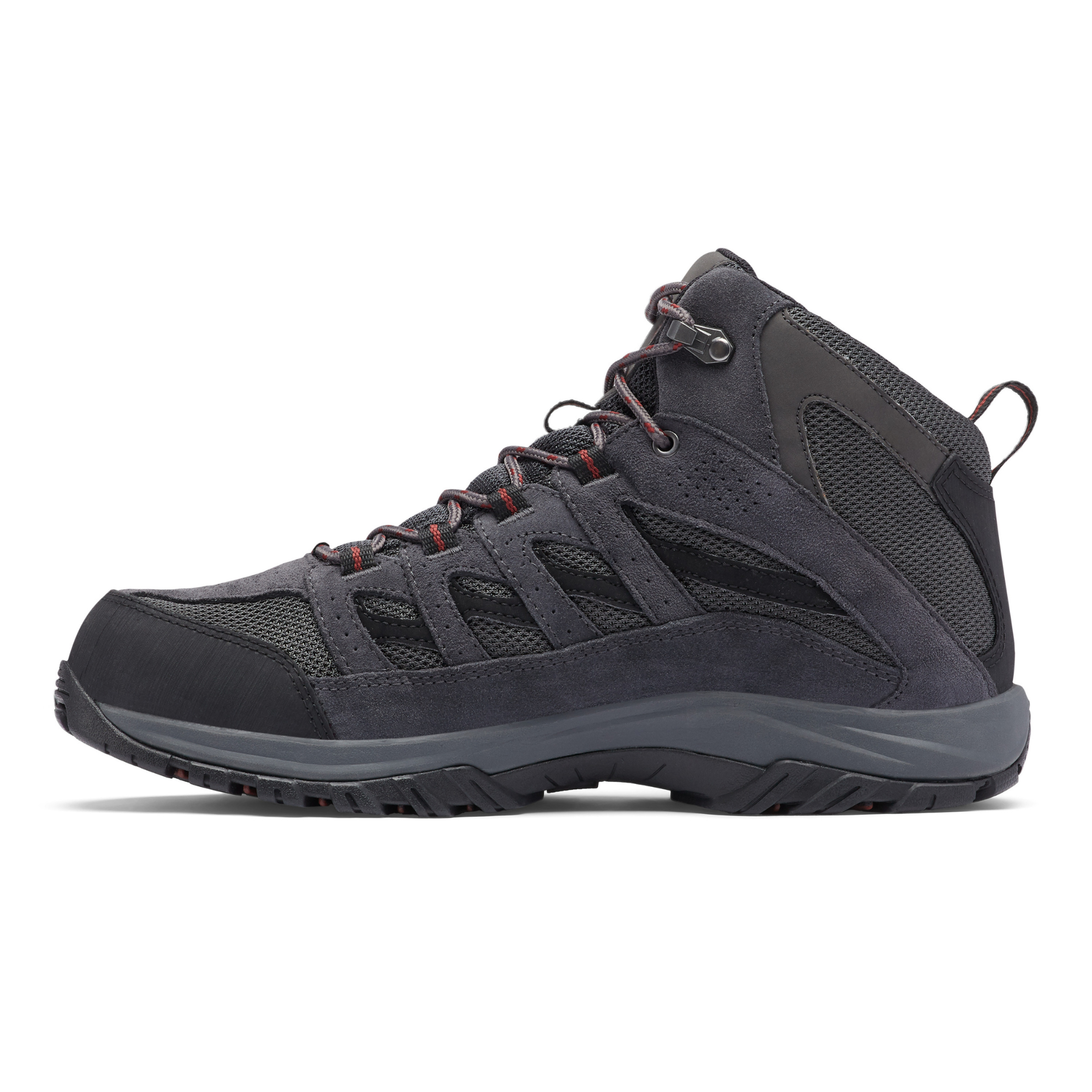 Columbia Men's Crestwood Waterproof Mid Trail Boots (Dark Grey/Deep Rust)
