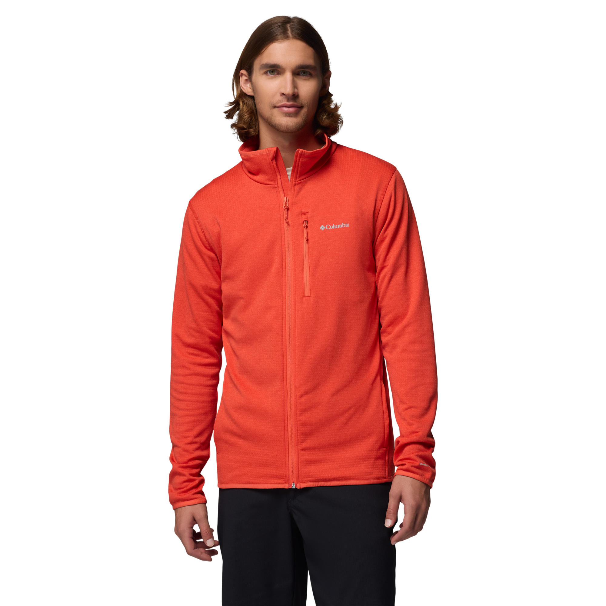 Columbia Men's Essential Hike Grid Full Zip Fleece (Super Sonic/Zing)