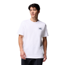 Load image into Gallery viewer, Columbia Men&#39;s Explorers Canyon Back Graphic Short Sleeve Tee (White/Peaks and Waves)
