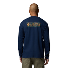Load image into Gallery viewer, Columbia Men&#39;s Explorers Canyon Long Sleeve T-Shirt (Collegiate Navy/Branded Blanket)

