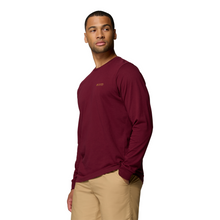 Load image into Gallery viewer, Columbia Men&#39;s Explorers Canyon Long Sleeve T-Shirt (Rich Wine/Branded Blanket)
