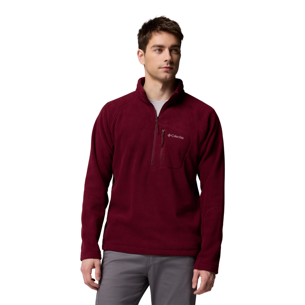 Columbia Men's Fast Trek III Half Zip Fleece Top (Rich Wine)