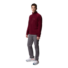 Load image into Gallery viewer, Columbia Men&#39;s Fast Trek III Half Zip Fleece Top (Rich Wine)
