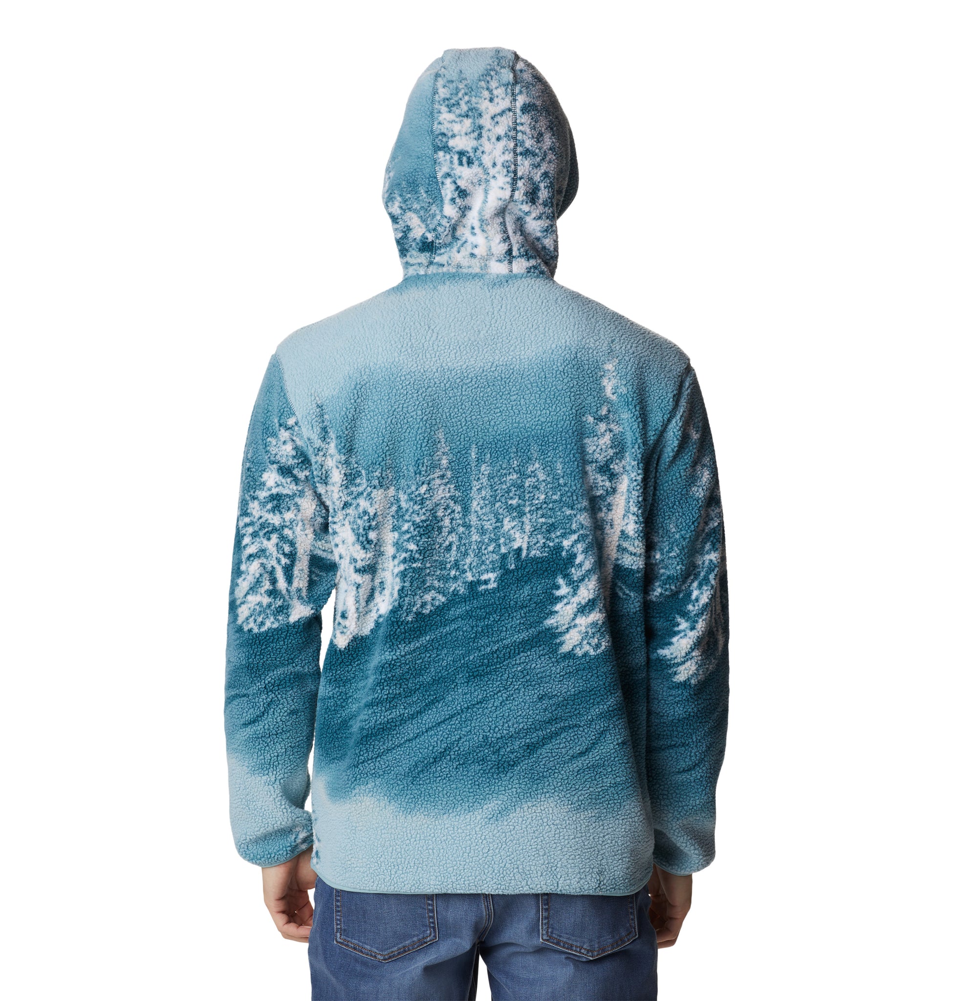 Columbia Helvetia Ski Print Half Snap Streetwear Fleece, Night Wave Solar, S