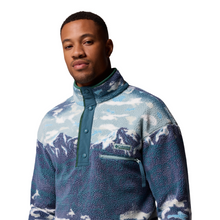 Load image into Gallery viewer, Columbia Men&#39;s Helvetia II Printed Half Snap Fleece Top (Crushed Blue Sisters)
