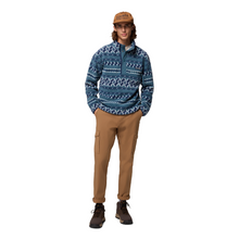 Load image into Gallery viewer, Columbia Men&#39;s Helvetia II Printed Half Snap Fleece Top (Everblue KnitKnot)
