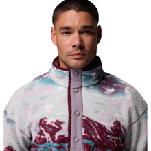 Load image into Gallery viewer, Columbia Men&#39;s Helvetia II Printed Half Snap Fleece Top (Rich Wine Sisters)
