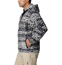 Load image into Gallery viewer, Columbia Men&#39;s Helvetia II Printed Quarter Snap Hooded Fleece (Black Stippled Stripe)
